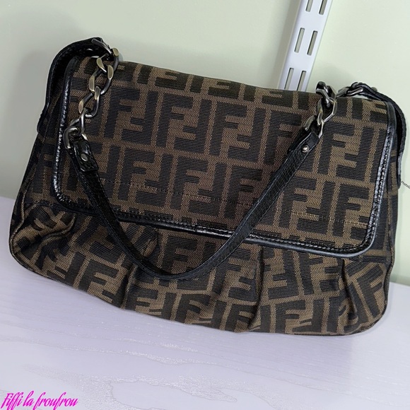 Authentic Fendi B Bis Zucca Canvas - Picture 12 of 14